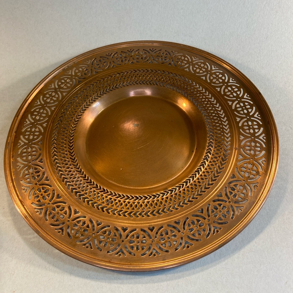 Elegant Copper Decorative Plate
